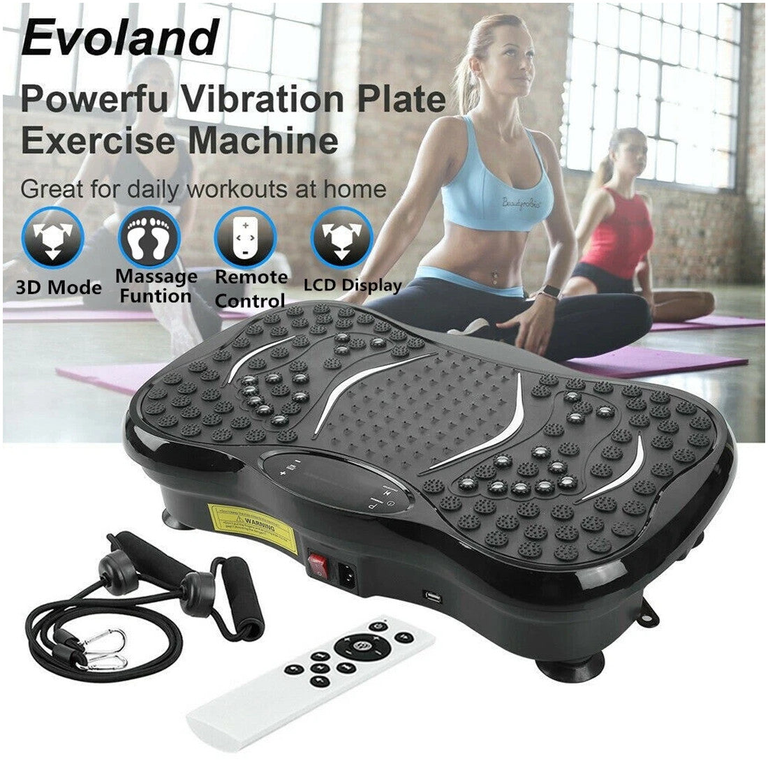 Vibration Plate Exercise Machine Home Workout Equipment Body Shaper Massager UK